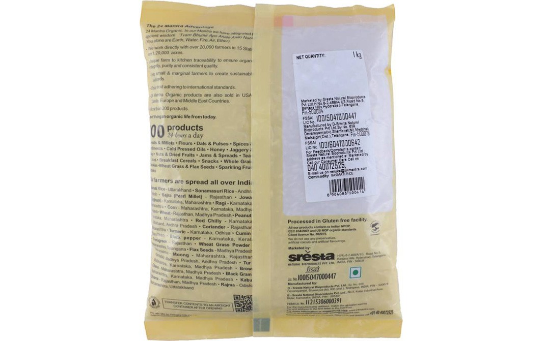 24 Mantra Organic Basmati Rice    Pack  1 kilogram